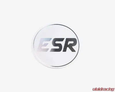 ESR Wheels SR Version 1 Cap White | Silver - CAPSV1-WHT-SLV
