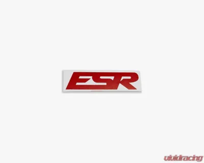 ESR Wheels Small ESR Decals 5.25"x1.5" 2 pieces Red - ESRDECAL-SM-RED