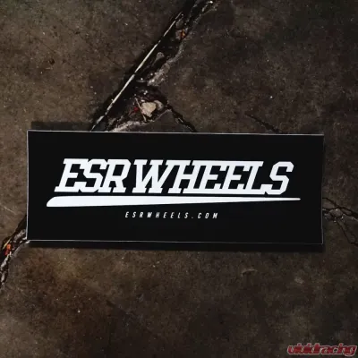 ESR Wheels Slap Decal 8"x3" Black - SLAP-BLK