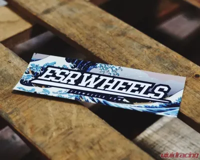 ESR Wheels Slap Decal 8"x3" Japanese Waves - SLAP-JPN