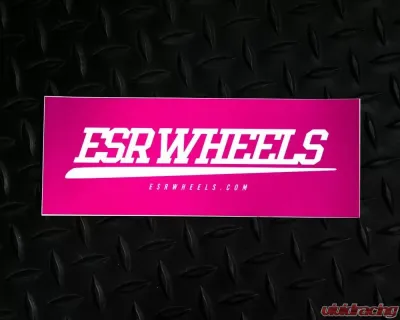 ESR Wheels Slap Decal 8"x3" Pink - SLAP-PNK