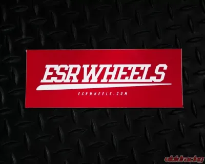 ESR Wheels Slap Decal 8"x3" Supreme Red - SLAP-RED