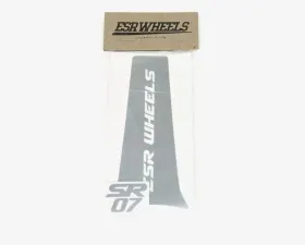 ESR Wheels SR07 Spoke Decals Brushed Silver