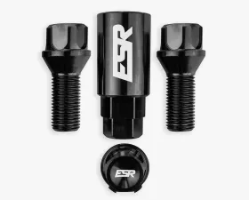 ESR Wheels Anti Theft Titanium 50mm Lug Bolts 12x1.25 Black