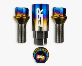 ESR Wheels Anti Theft Titanium 50mm Lug Bolts 12x1.25 Burnt