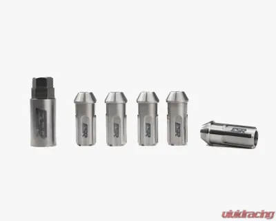 ESR Wheels Anti Theft Titanium 50mm Lug Nuts 12x1.5 Silver - TR50-NUT-12150-SLV