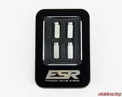 ESR Wheels Valve Stem Caps Silver Titanium - VALVE-TNM-SLV