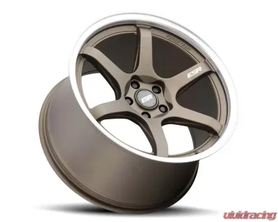 ESR Wheels AP6 Wheel 19x9.5 5x114.3 22mm Matte Bronze | Machined Lip - 99551422 APX6MBRNZ-ML