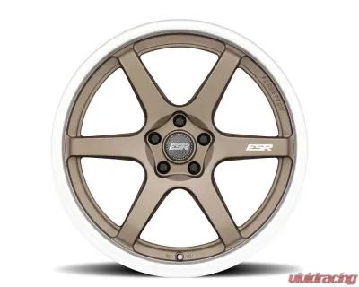ESR Wheels AP6 Wheel 19x9.5 5x114.3 22mm Matte Bronze | Machined Lip - 99551422 APX6MBRNZ-ML