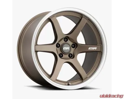 ESR Wheels AP6 Wheel 19x9.5 5x114.3 22mm Matte Bronze | Machined Lip - 99551422 APX6MBRNZ-ML