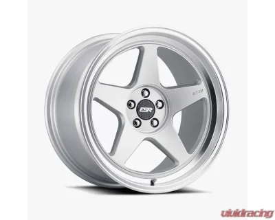 ESR Wheels CR5 Wheel 18x8.5 5X114.3 30mm Hyper Silver | Machined Lip - 88552030 CR5HS-ML 5X114