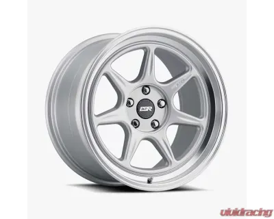 ESR Wheels CR7 Wheel 18x10.5 5x112 15mm Hyper Silver | Machined Lip - 80551415 CR7HS-ML 5X112