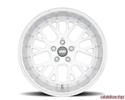 ESR Wheels CS11 Wheel 18x8.5 5x110 30mm Gloss White | Machined Lip - 88551430 CS11WHT-ML 5X110