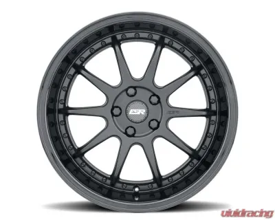 ESR Wheels CS12 Wheel 18x10.5 5x114.3 22mm Matte Black | Gloss Black - 80551422 CS12MBLK-BLK