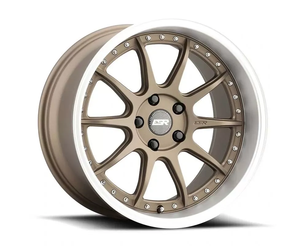 ESR Wheels CS12 Wheel 18x10.5 5x110 22mm Matte Bronze | Machined Lip - 80551422 CS12MBRNZ-ML 5x110