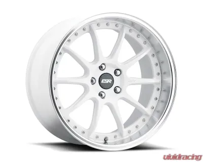 ESR Wheels CS12 Wheel 18x10.5 5x112 22mm Gloss White | Machined Lip - 80551422 CS12WHT-ML 5x112
