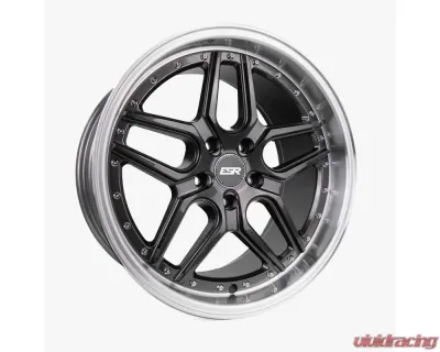 ESR Wheels CS15 Wheel 18x8.5 5x112 30mm Gloss Graphite | Machined Lip - 88551430 CS15GR-ML 5X112