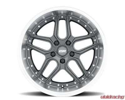 ESR Wheels CS15 Wheel 18x8.5 5x112 30mm Gloss Graphite | Machined Lip - 88551430 CS15GR-ML 5X112