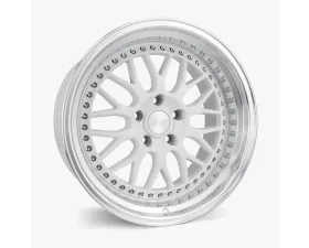 ESR Wheels SR01 Wheel 18x10.5 5x114.3 15mm Gloss White | Machined Lip