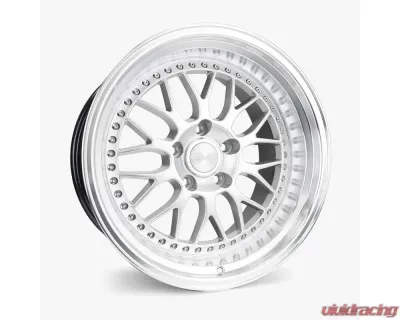 ESR Wheels SR01 Wheel 18x9.5 5x120 15mm Hyper Silver | Machined Lip - 89551415 SR01HS-ML 5X120