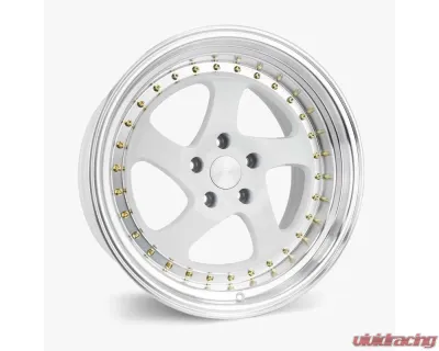 ESR Wheels SR02 Wheel 18x10.5 5x112 22mm Gloss White | Machined Lip - 80551422 SR02WHT-ML 5X112