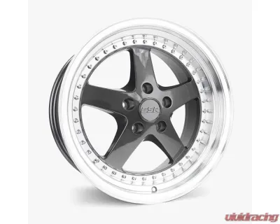 ESR Wheels SR04 Wheel 18x10.5 5x120 22mm Gloss Graphite | Machined Lip - 80551422 SR04GM-ML 5X120