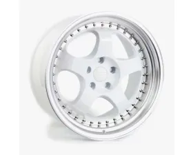 ESR Wheels SR06 Wheel 18x8.5 5x100 30mm Gloss White | Machined Lip