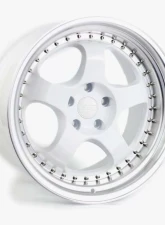 ESR Wheels SR06 Wheel 18x10.5 5x112 22mm Gloss White | Machined Lip                                     - 80551422 SR06WHT-ML 5X112 - Image 2