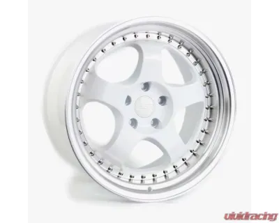 ESR Wheels SR06 Wheel 18x10.5 5x112 22mm Gloss White | Machined Lip - 80551422 SR06WHT-ML 5X112