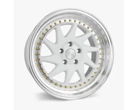 ESR Wheels SR09 Wheel 18x10.5 5x108 22mm Gloss White | Machined Lip