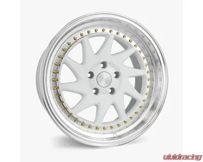 ESR Wheels SR09 Wheel 18x9.5 5x115 22mm Gloss White | Machined Lip - 89551422 SR09WHT-ML 5X115