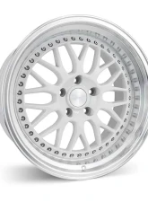 ESR Wheels SR01 Wheel 19x8.5 5x114.3 30mm Gloss White | Machined Lip                                     - 98551430 SR01WHT-ML - Image 4