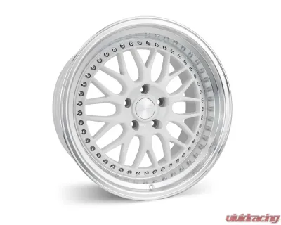 ESR Wheels SR01 Wheel 19x8.5 5x114.3 30mm Gloss White | Machined Lip - 98551430 SR01WHT-ML