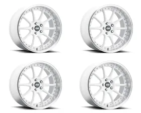 ESR Wheels CS12 Wheel Set of 4 18x8.5 5x108 30mm Gloss White | Machined Lip CLEARANCE