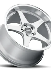ESR Wheels AP5 Wheel 18x10.5 5x120.6 +22 Hyper Silver Machined Lip                                     - 80551422 APX5HS-ML 5X120.6 - Image 2