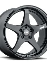 ESR Wheels AP5 Wheel 18x10.5 5x120.6 +22 Matte Black Gloss Black Lip                                     - 80551422 APX5MBLK-BL 5X120.6 - Image 3