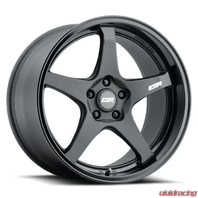ESR Wheels AP5 Wheel 18x10.5 5x120.6 +22 Matte Black Gloss Black Lip - 80551422 APX5MBLK-BL 5X120.6