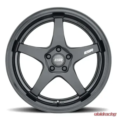ESR Wheels AP5 Wheel 18x10.5 5x120.6 +22 Matte Black Gloss Black Lip - 80551422 APX5MBLK-BL 5X120.6