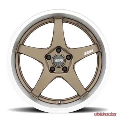 ESR Wheels AP5 Wheel 18x10.5 5x120 +22 Matte Bronze Machined Lip - 80551422 APX5MBRNZ-ML 5X120
