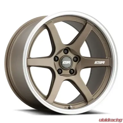 ESR Wheels AP6 Wheel 18x8.5 5x110 +30 Matte Bronze Machined Lip - 88551430 APX6MBRNZ-ML 5X110