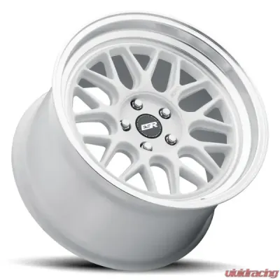ESR Wheels CR1 Wheel 18x10.5 5x108 +30 Gloss White Machined Lip - 80551430 CR01WHT-ML 5X108