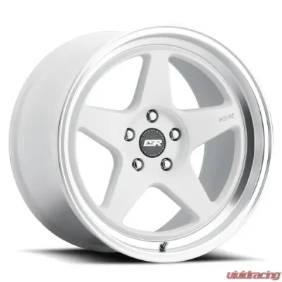 ESR Wheels CR5 Wheel 18x9.5 +35 Gloss White Machined Lip - 89511135 CR5WHT-ML
