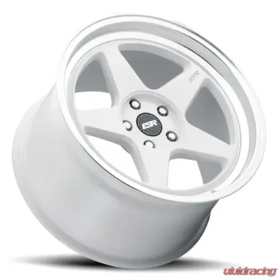 ESR Wheels CR5 Wheel 18x9.5 +35 Gloss White Machined Lip - 89511135 CR5WHT-ML