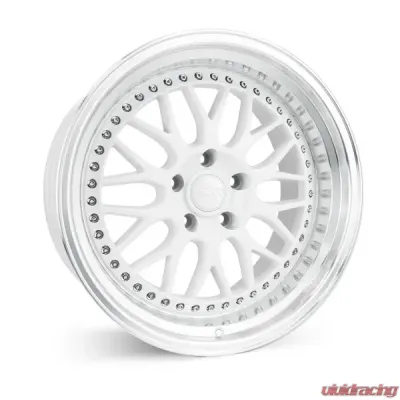 ESR Wheels SR01 Wheel 18x8.5 +30 Gloss White Machined Lip - 88511130 SR01WHT-ML