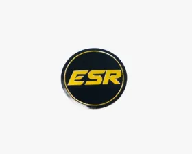 ESR Wheels SR08 Black Cap Black Logo w/ Gold ESR