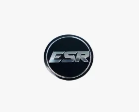 ESR Wheels SR08 Black Cap Black Logo w/ Silver ESR