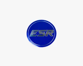 ESR Wheels SR08 Black Cap Blue Logo w/ Silver ESR