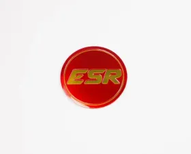 ESR Wheels SR08 Black Cap Red Logo w/ Gold ESR