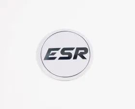ESR Wheels SR08 Silver Cap White Logo w/ Black ESR