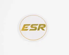 ESR Wheels SR08 Black Cap White Logo w/ Gold ESR